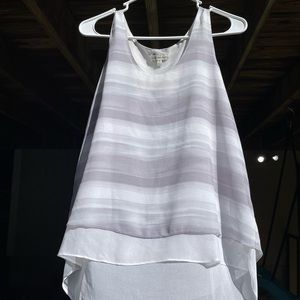 Calvin Klein jeans sleeveless semi-sheer high-low tank top